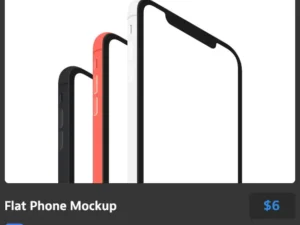 flat phone mockup