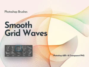 flowing network waves photoshop brushes 11