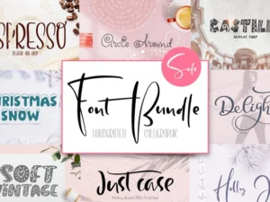 font bundle handwritten calligraphic