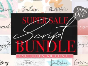 font bundle sale 60 in one