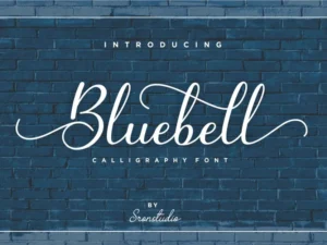 fontbundles bluebell calligraphy font