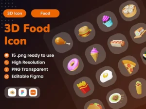 food 3d illustration