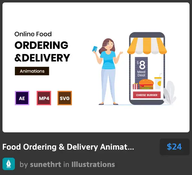 Food Ordering & Delivery Animations