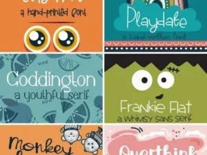 for funsy font bundle 20 fonts