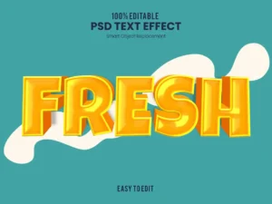 fresh bold and fun 3d cartoon text effect 2