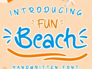 fun beach playful handwritten font whmt2r