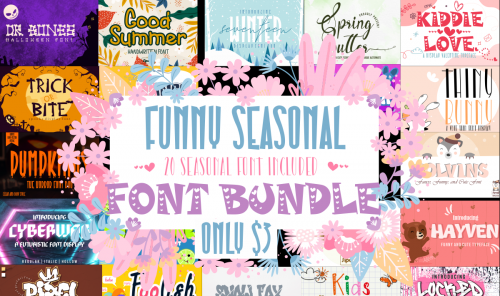 Funny Seasonal Font Bundle – 20 Fonts