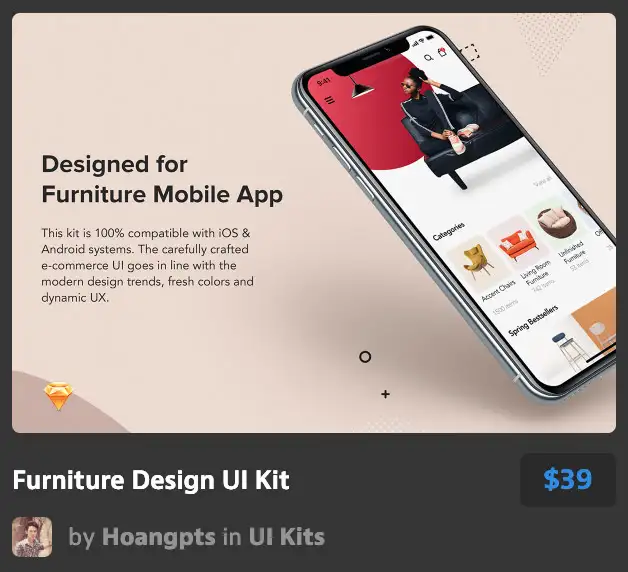 Furniture Design UI Kit