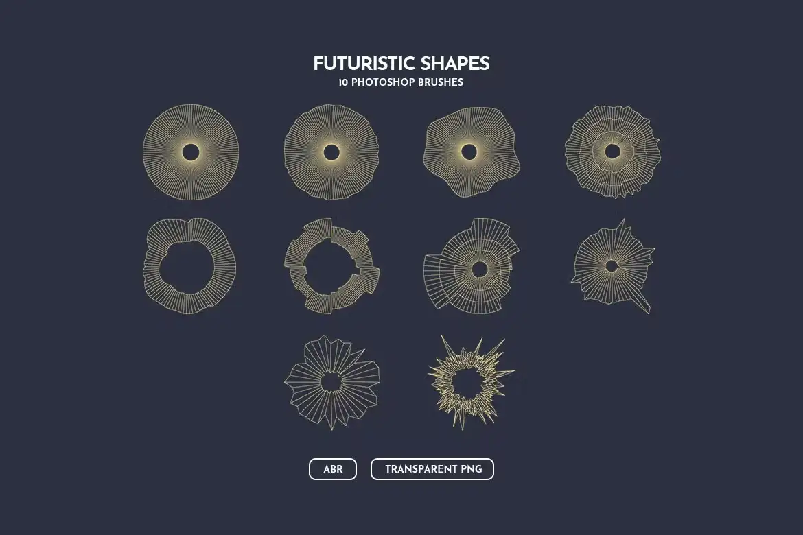 Futuristic Geometric Shapes Photoshop Brushes 7 futuristic geometric shapes photoshop brushes 4