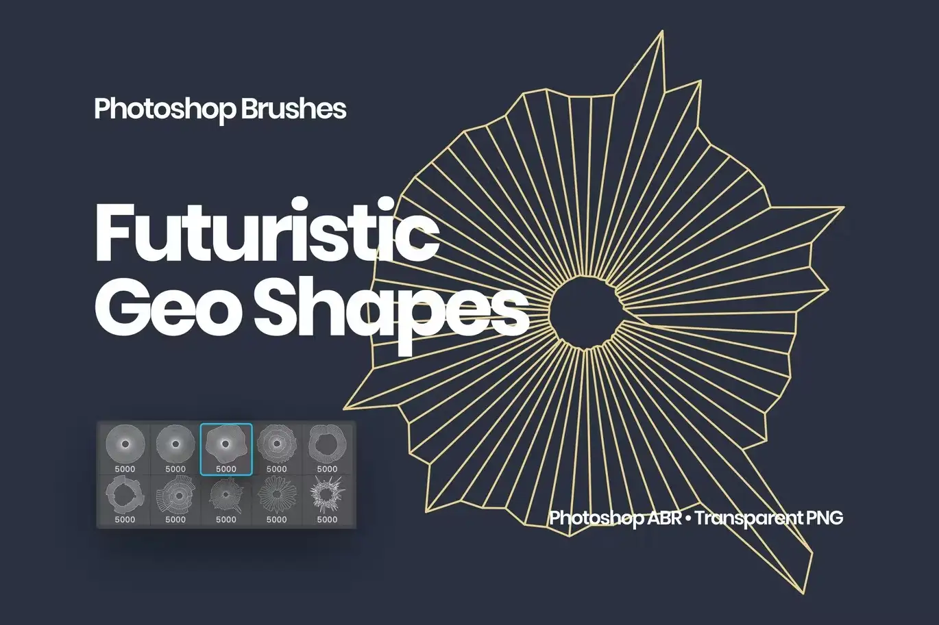 Futuristic Geometric Shapes Photoshop Brushes 13 futuristic geometric shapes photoshop brushes 6