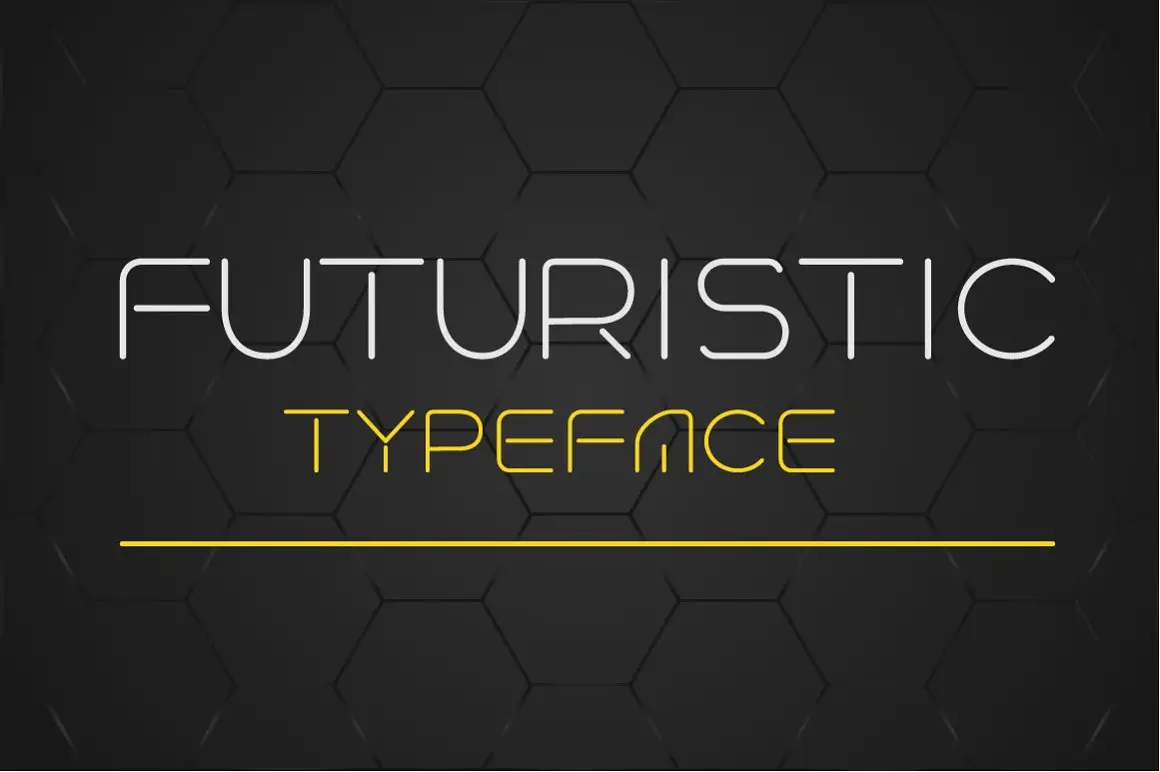 Futuristic Linear Style Typeface
