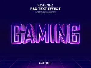 gaming futuristic modern esport text effect