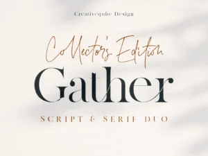 gather collectors edition font duo by creativeqube design
