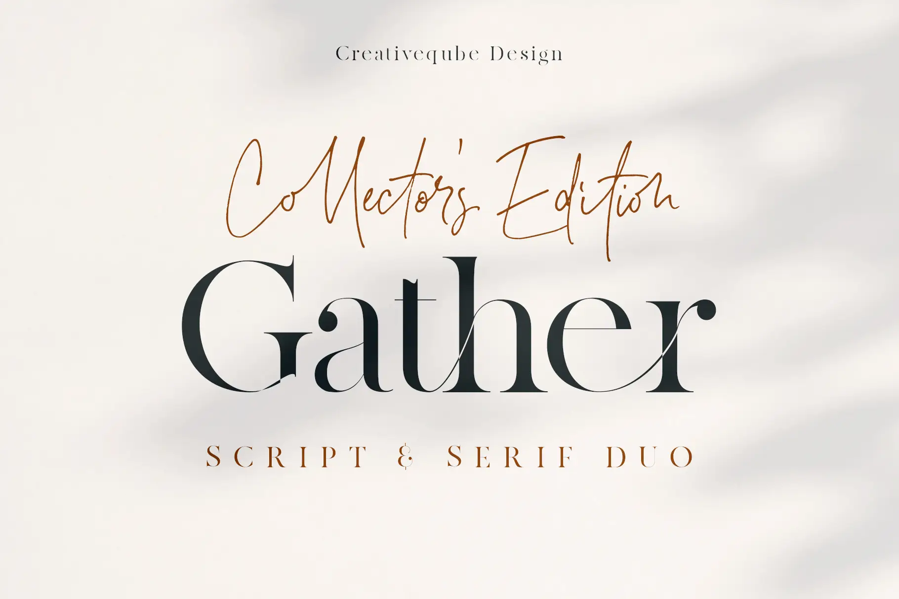 Gather Collector'S Edition Font Duo By Creativeqube Design