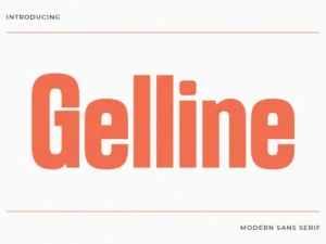 gelline condensed sans serif