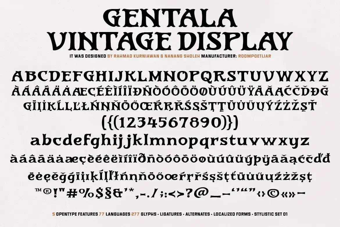 Gentala Vintage Font 3 gentala vintage font 4