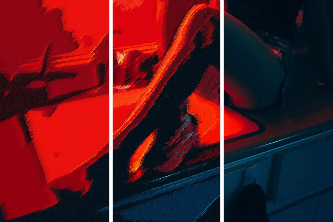 Geometric Abstract Painting Photo Effect
