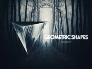 geometric mirror photo effect mockup
