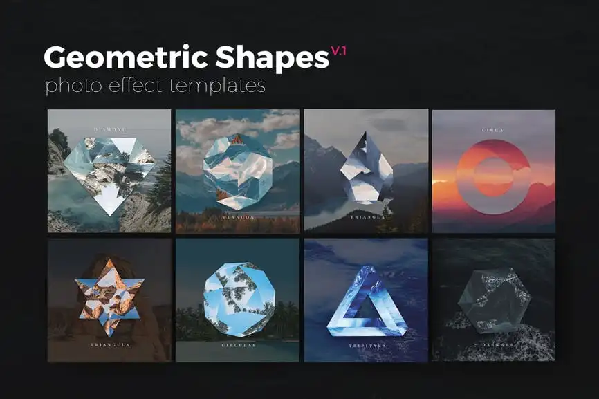 Geometric Shapes Photo Templates V 9 geometric shapes photo templates v 8