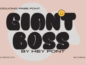 giant boss bubble font by heyfonts