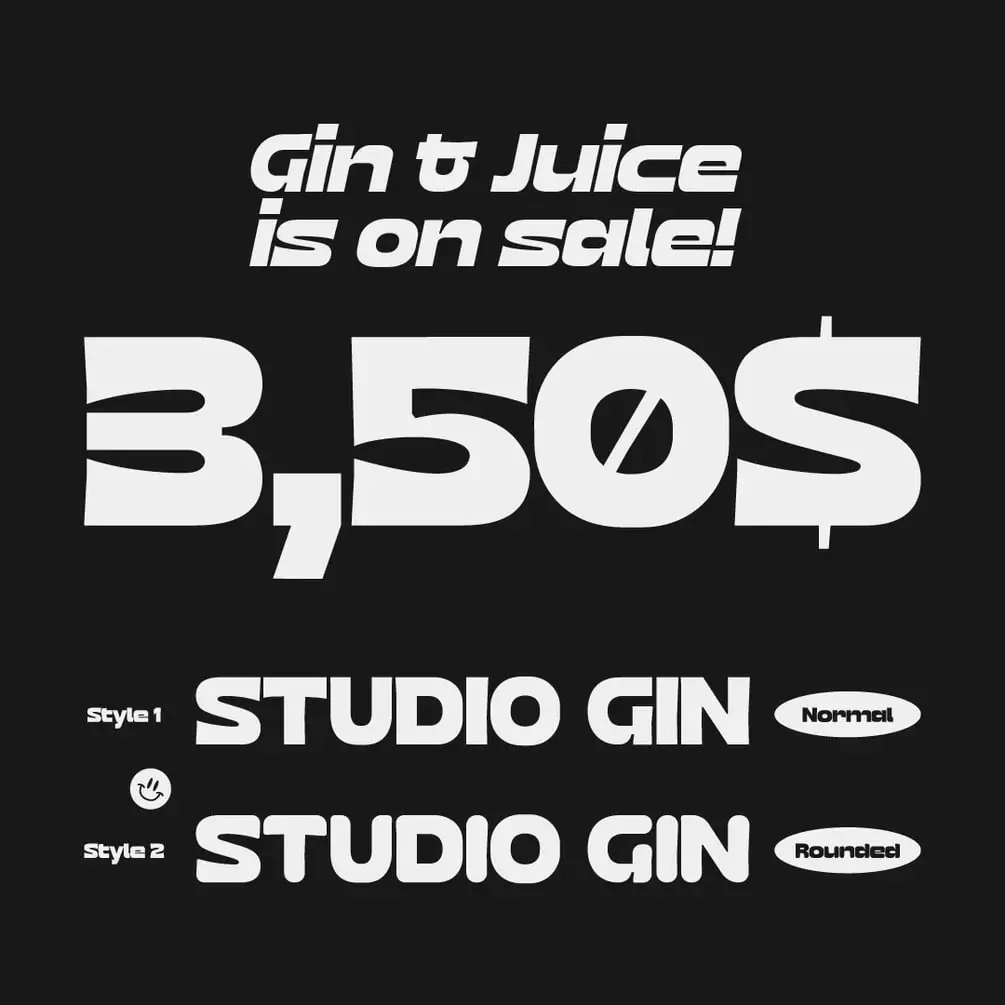 Gin Grotesk Typeface
