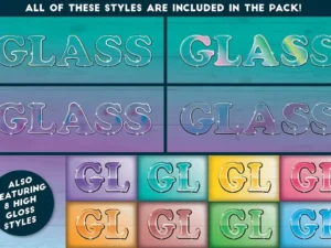glass gloss text effects