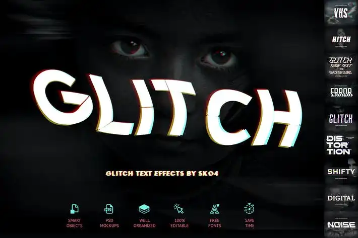 Glitch Effects-10 Psd 10 glitch effects 10 psd 3