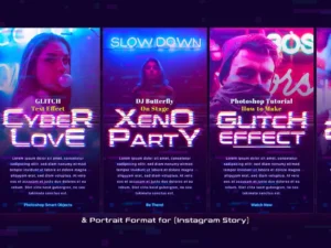 glitch photoshop text effect