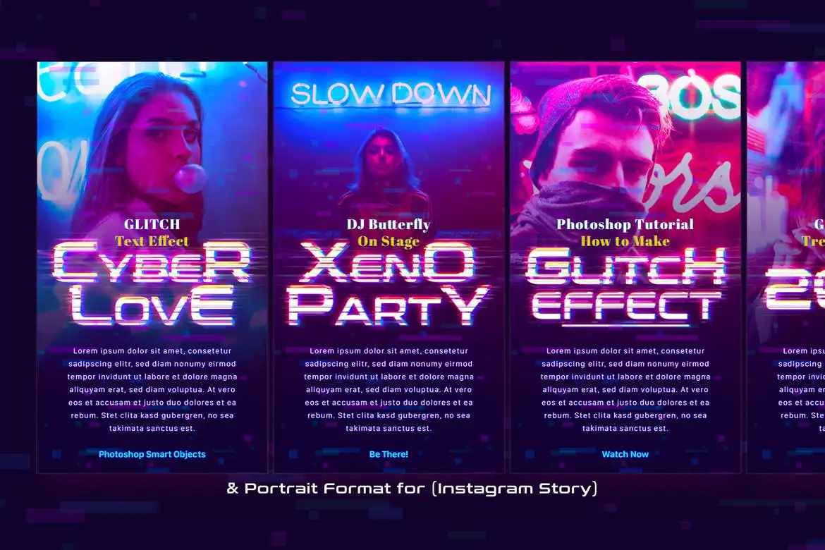 Glitch Photoshop Text Effect