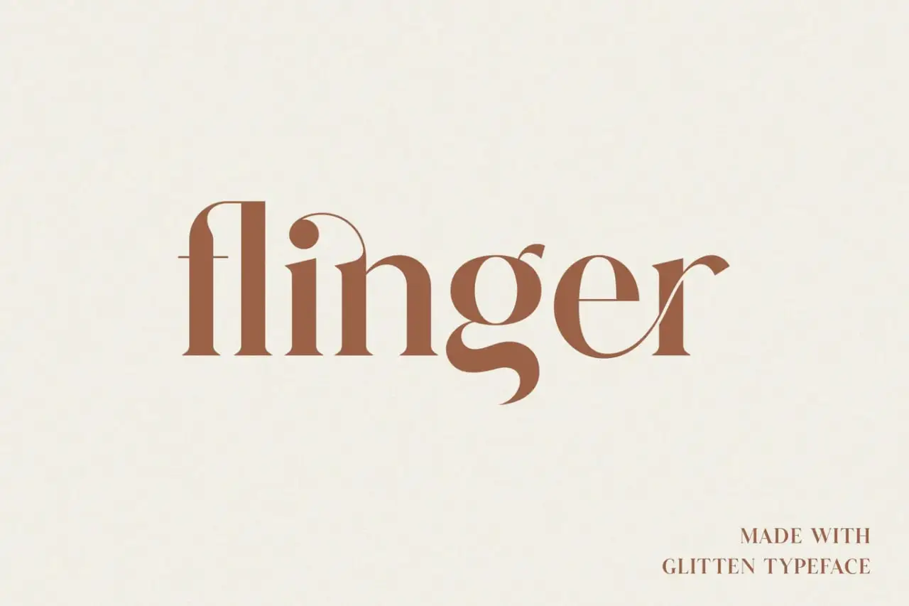 Glitten Ligature Serif Font