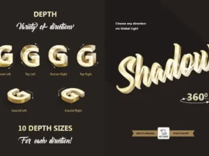 gold 3d photoshop action 2