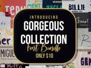 gorgeous collection font bundle
