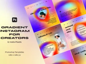 gradient instagram templates for creators