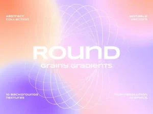 grainy round gradient backgrounds