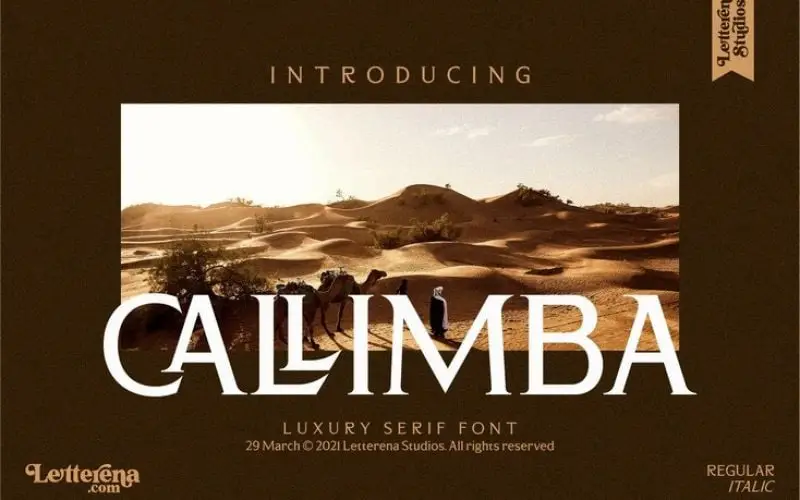 Granz Creative-Callimba Serif Font 5 granz creative callimba serif font
