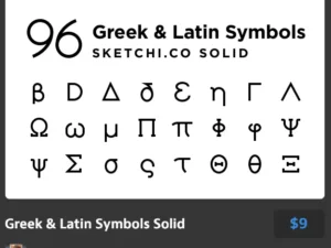 greek latin symbols solid 1