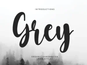 grey script font
