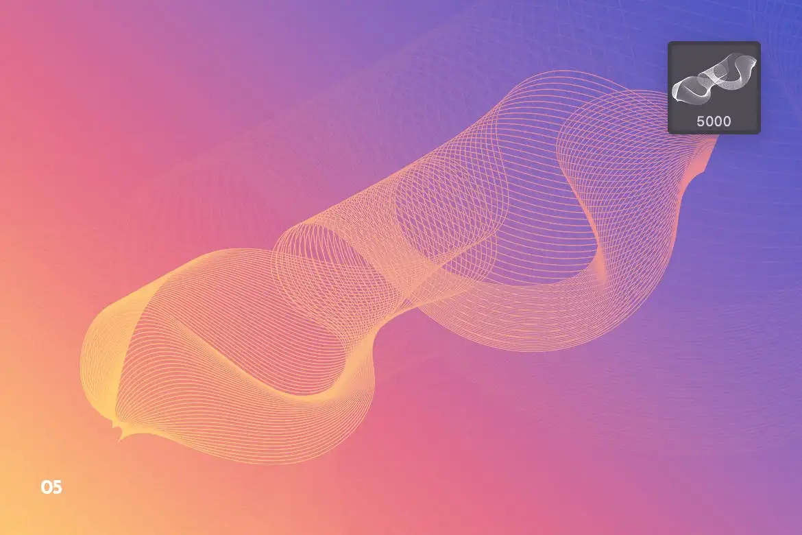 Grid Wave Objects Photoshop Brushes