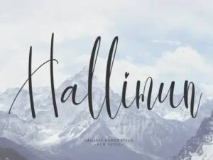 hallimun script font