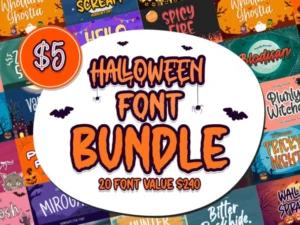 halloween font bundle