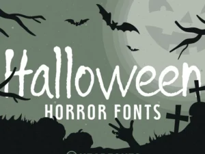 halloween horror font bundle