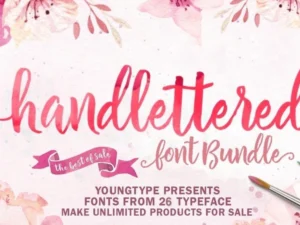 hand lettered font bundle 1
