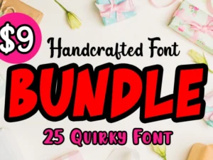 handcrafted font bundle