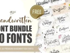 handwritten font bundle 2