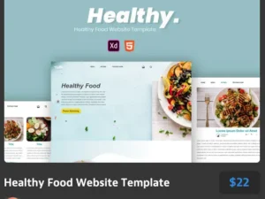healthy food website template