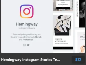 hemingway instagram stories template
