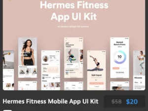 hermes fitness mobile app ui kit