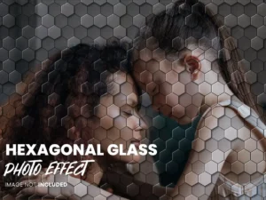 hexagonal glass photo effect