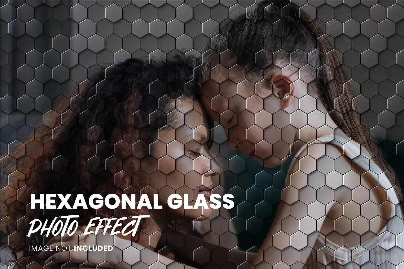 Hexagonal Glass Photo Effect