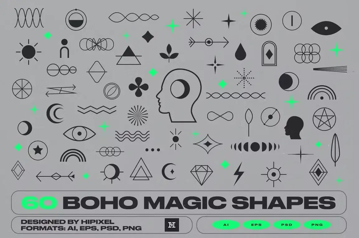 60 Boho Shapes